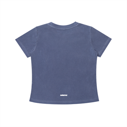 ODMPOD vintage wash slim fit T-shirt with a casual, slightly worn look and classic crew neck design.