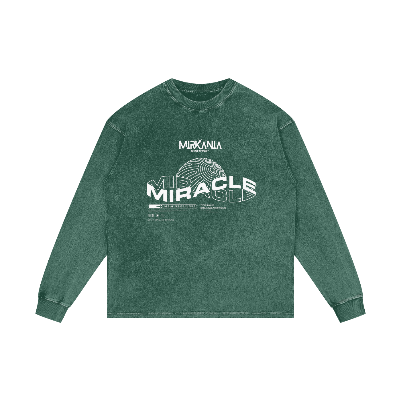 Acid Wash Oversize Long Sleeve T-Shirt