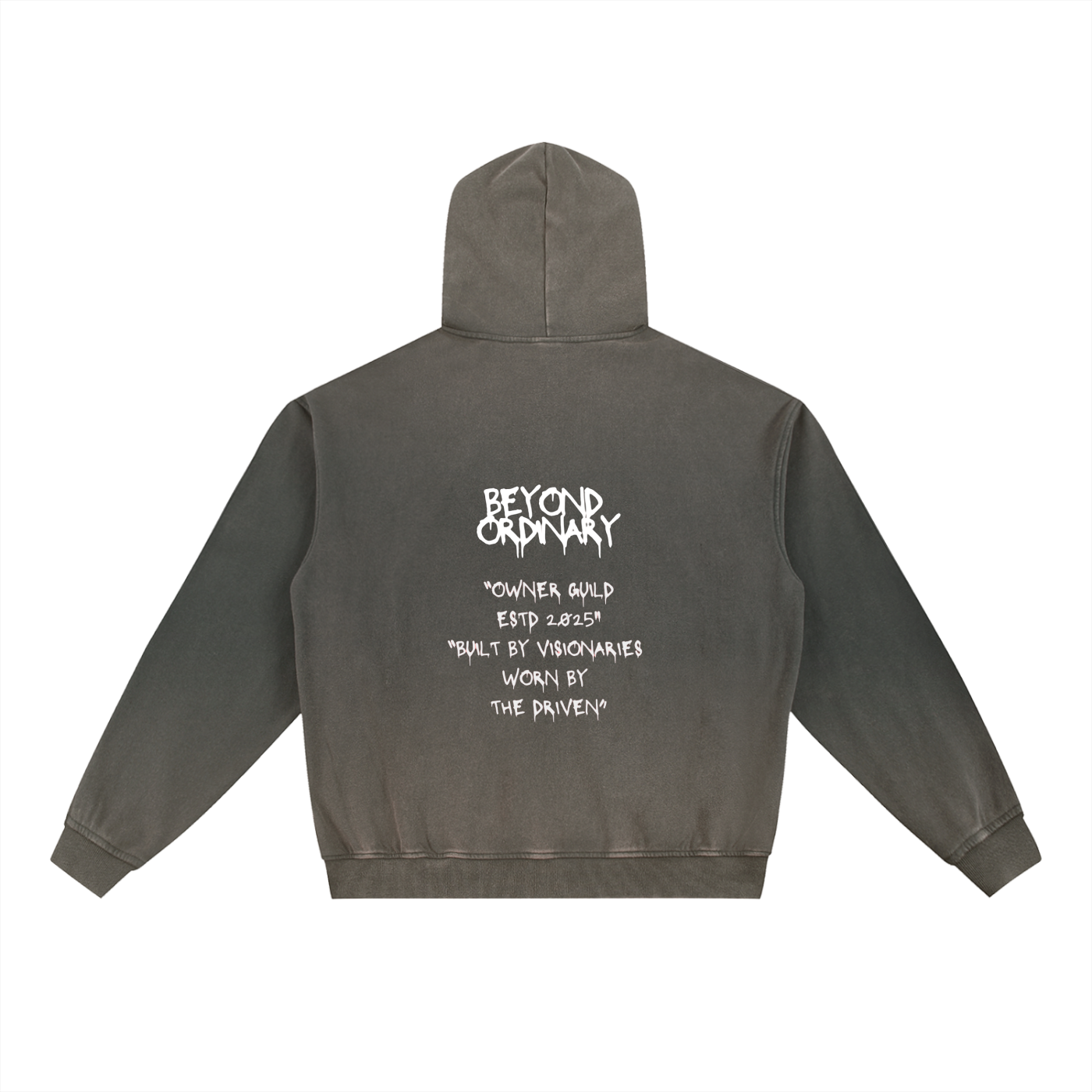 Vintage Washed Gradient Fleece Hoodie