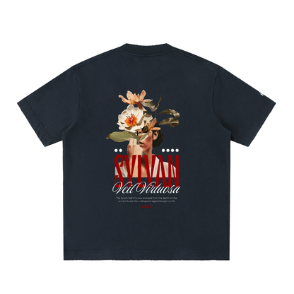 Heavyweight Vintage Washed Frayed T-Shirt