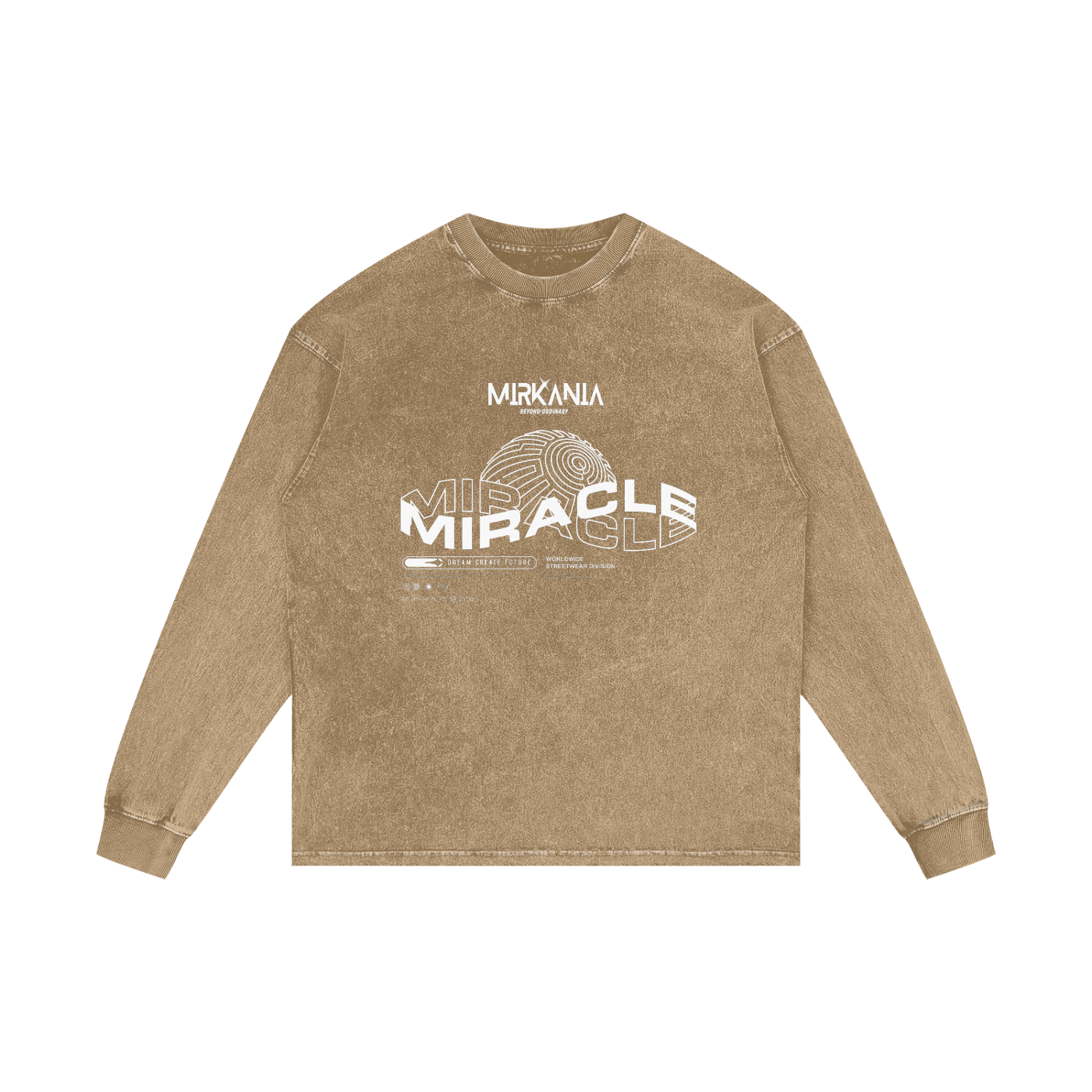 Acid Wash Oversize Long Sleeve T-Shirt