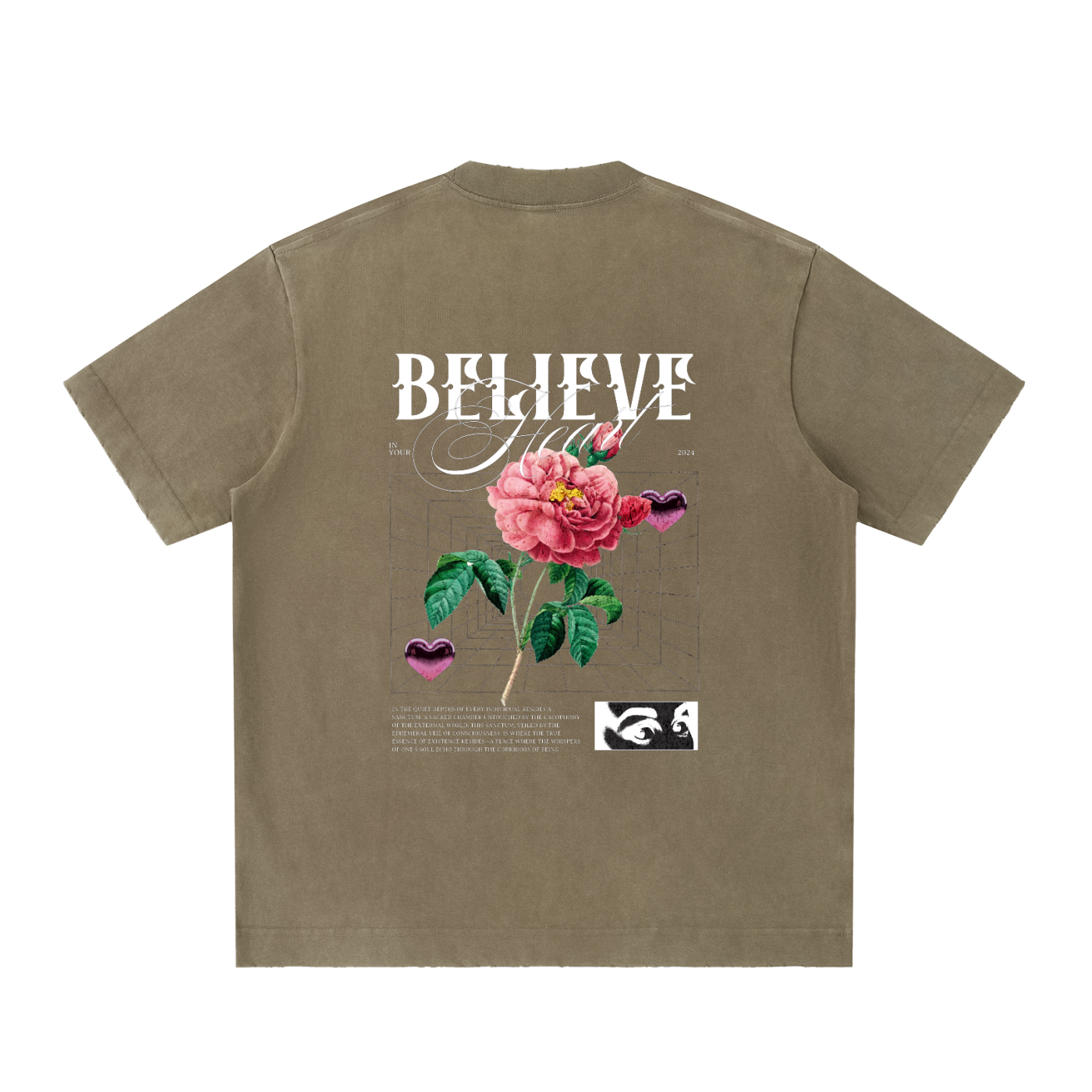 Heavyweight Vintage Washed Frayed T-Shirt
