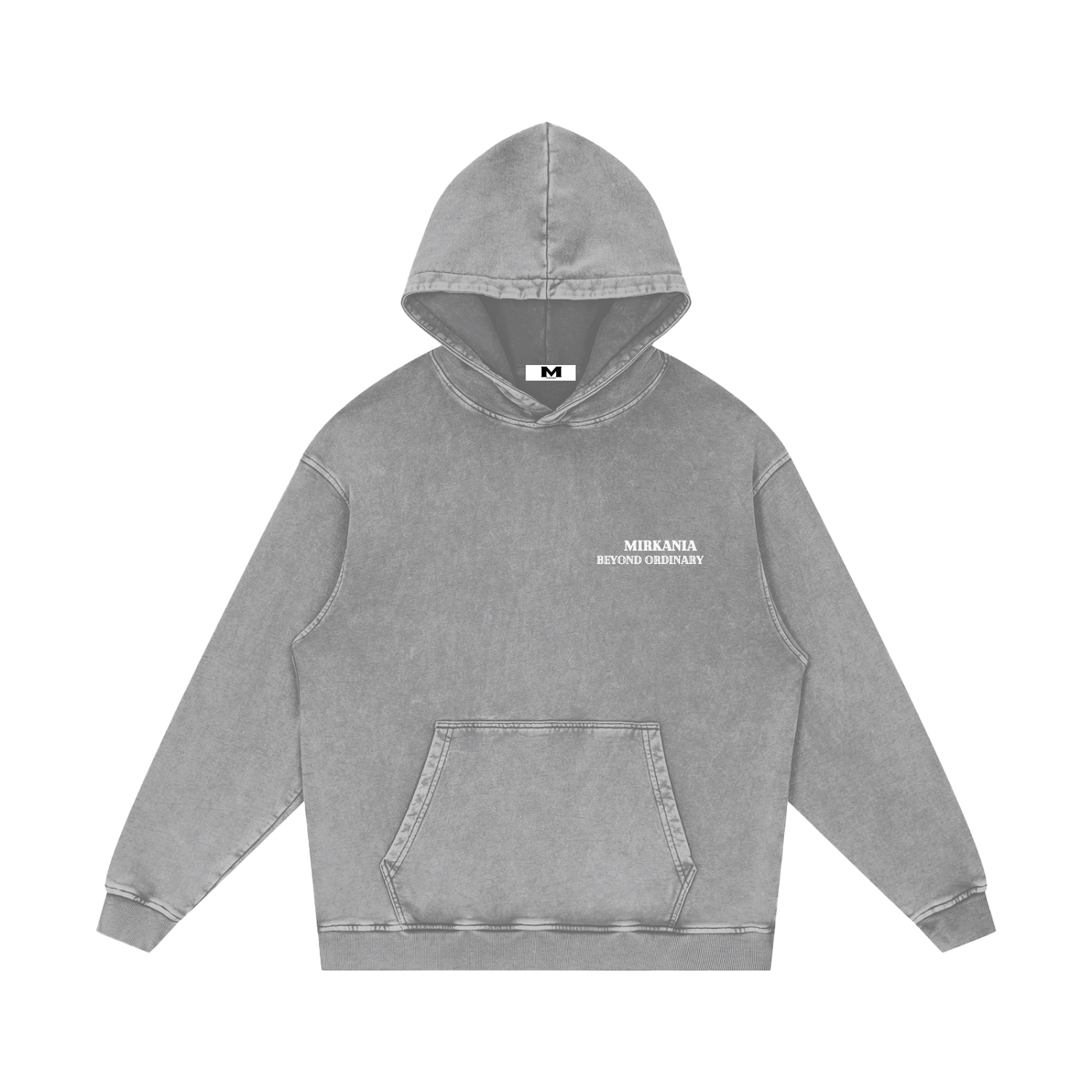 Snow Washed Loose Cotton Hoodie by ODMPOD, showcasing a cozy, relaxed-fit hoodie with a soft wash finish and casual style.