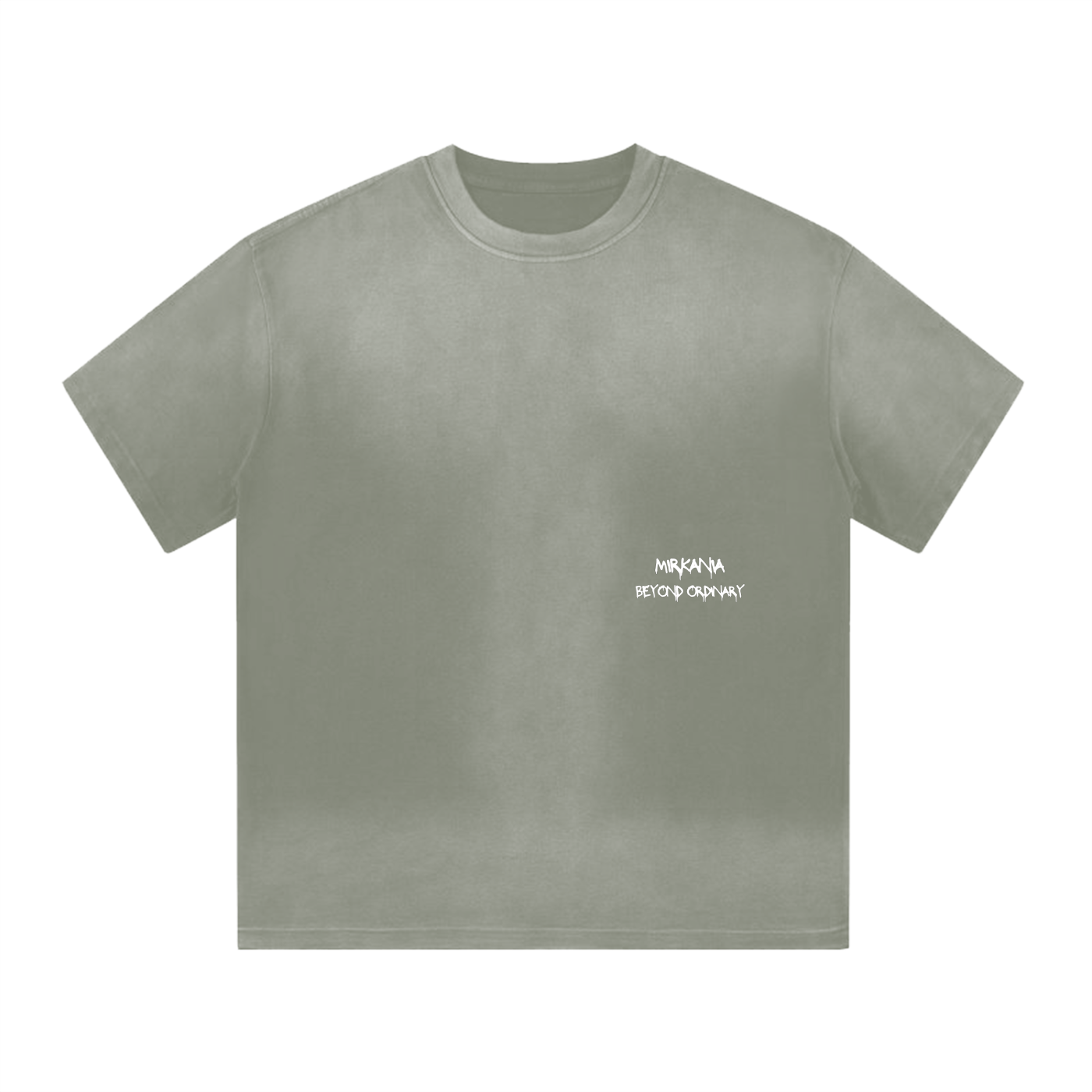 ODMPOD "I" Shape Gradient Washed T-Shirt in soft pastel colors, showing the front view with a fitted casual style.