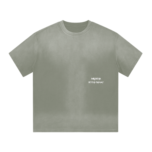 “I” Shape Gradient Washed T-Shirt