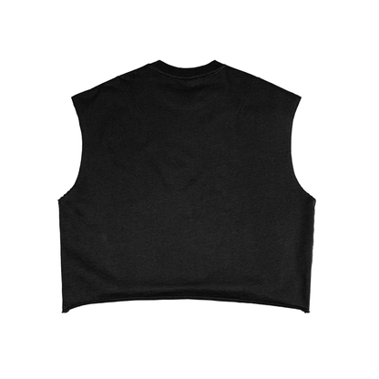 ODMPOD French Terry boxy tank top, sleeveless casual TANK TOP with relaxed fit and soft fabric, shown in a neutral color.