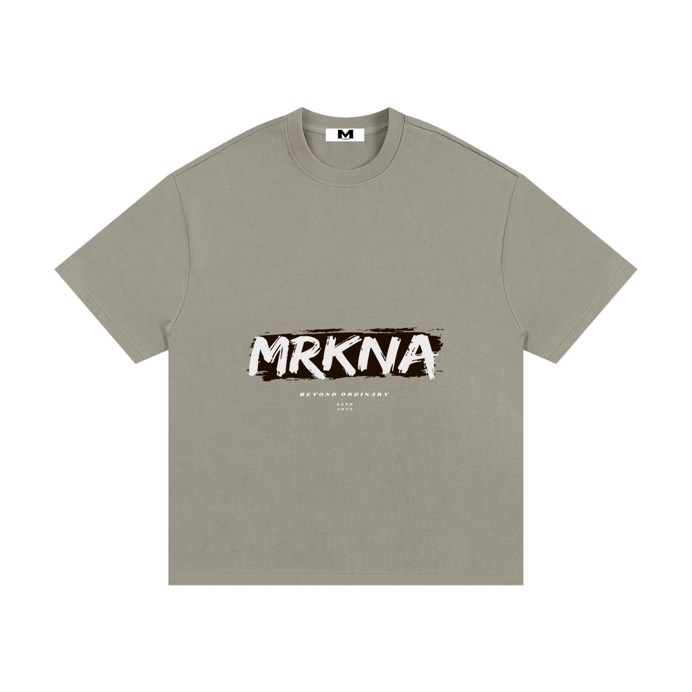 ODMPOD essential heavyweight cotton t-shirt, plain black, soft fabric, crew neck, and short sleeves, casual everyday wear.