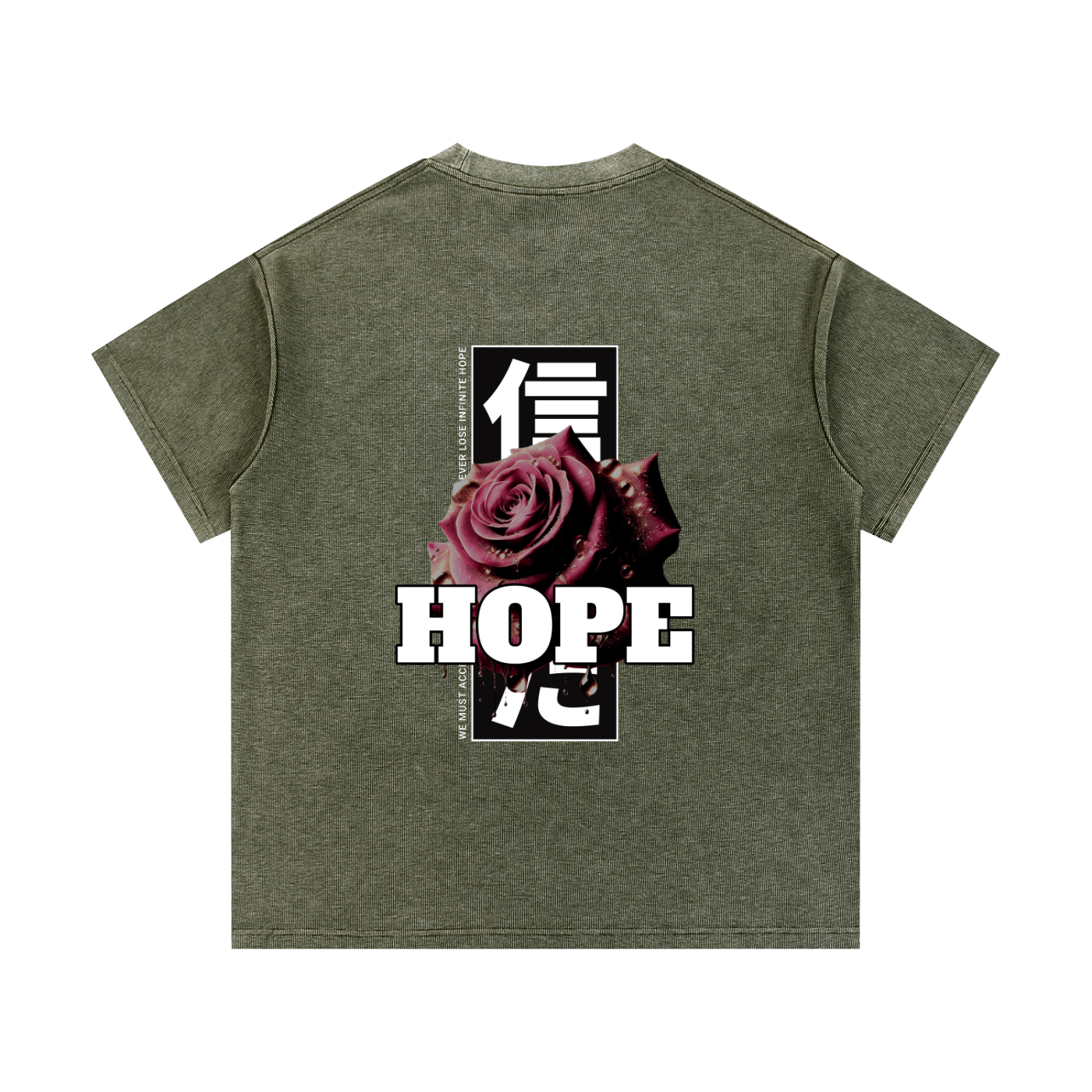 ODMPOD mineral wash waffle knit t-shirt featuring a soft, textured fabric and relaxed fit, suitable for casual wear.