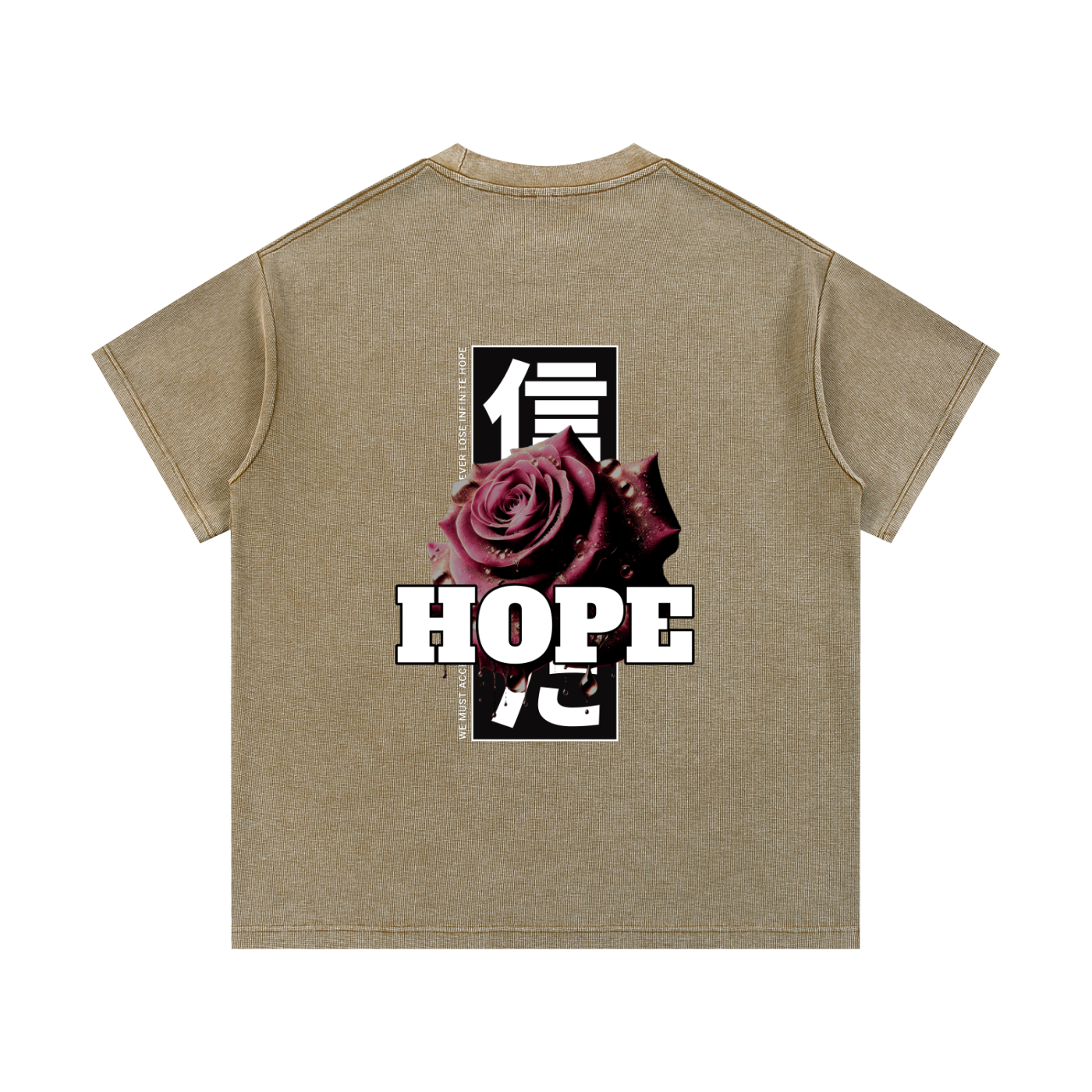 ODMPOD Mineral Wash Waffle Knit T-Shirt showing soft, textured fabric and casual fit in a natural, relaxed style.