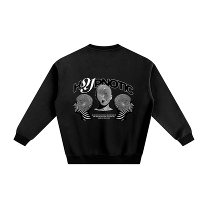 ODMPOD fleeced sweatshirt featuring a cozy, soft fabric with a relaxed fit and classic crewneck design.