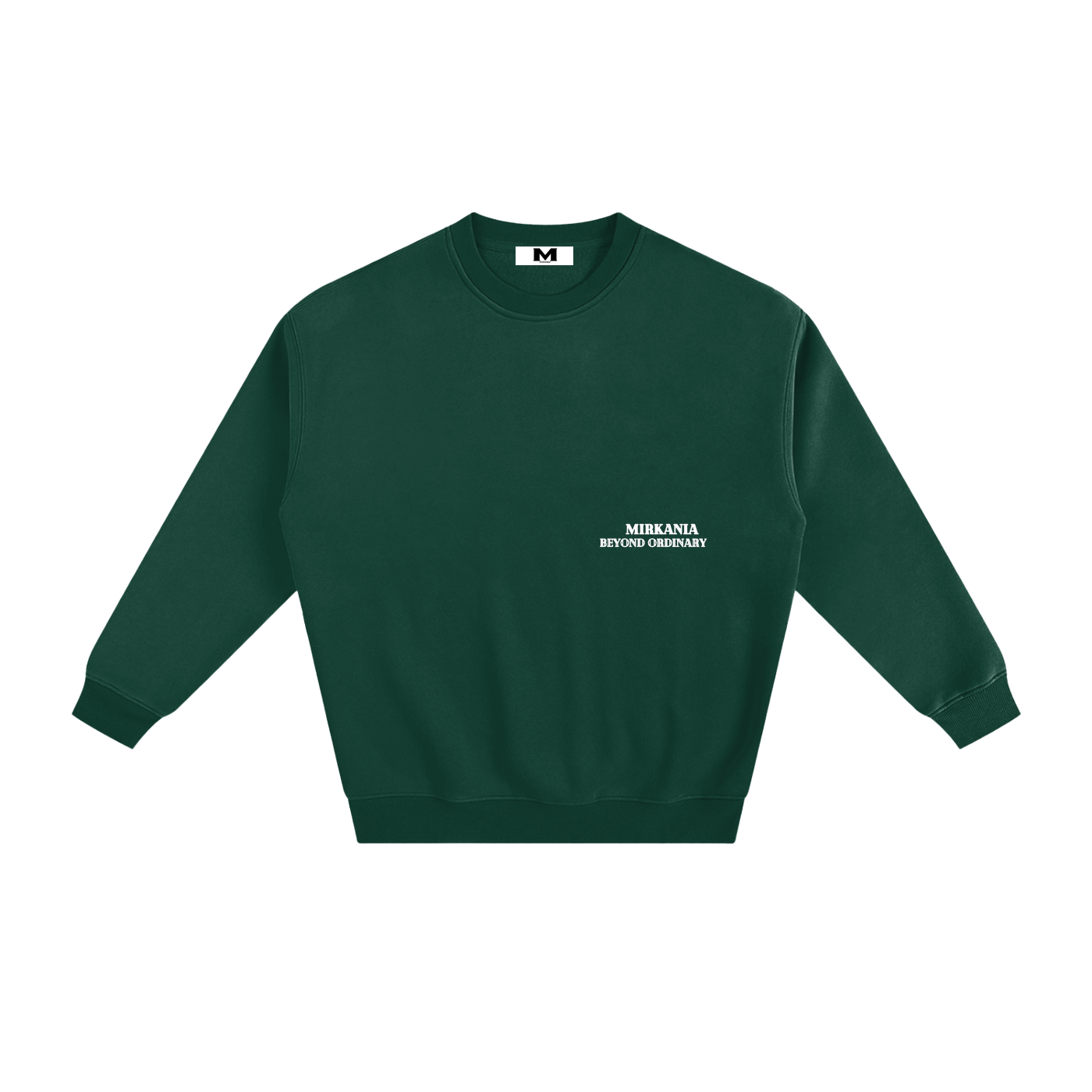 ODMPOD fleeced sweatshirt showing soft, cozy fabric with a relaxed fit and ribbed cuffs in a casual style.