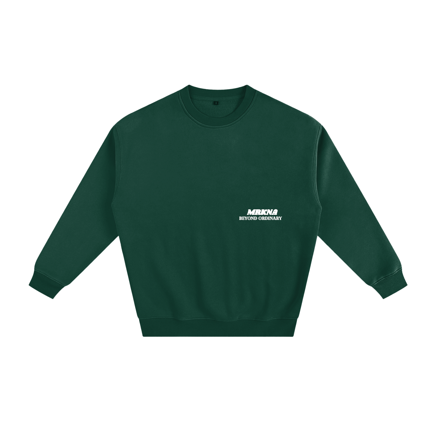 ODMPOD fleeced sweatshirt, cozy and warm, showing a close-up of the soft fleece fabric and casual fit.