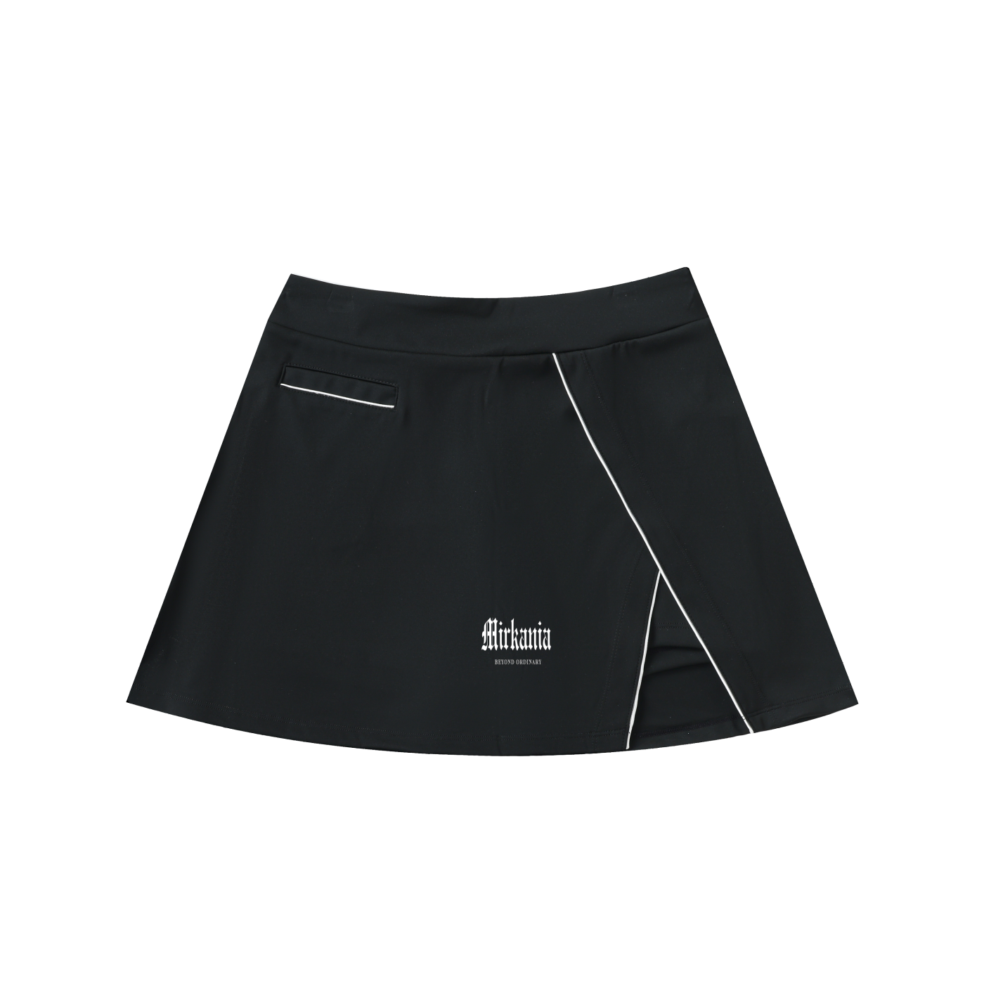 High-Waist Pocketed A-Line Skirt