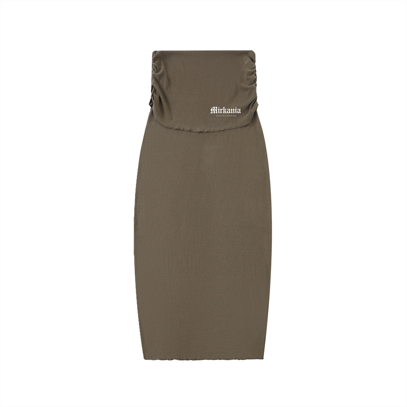 Dyed Washed Straight Hip-Hugging Slim Maxi Skirt