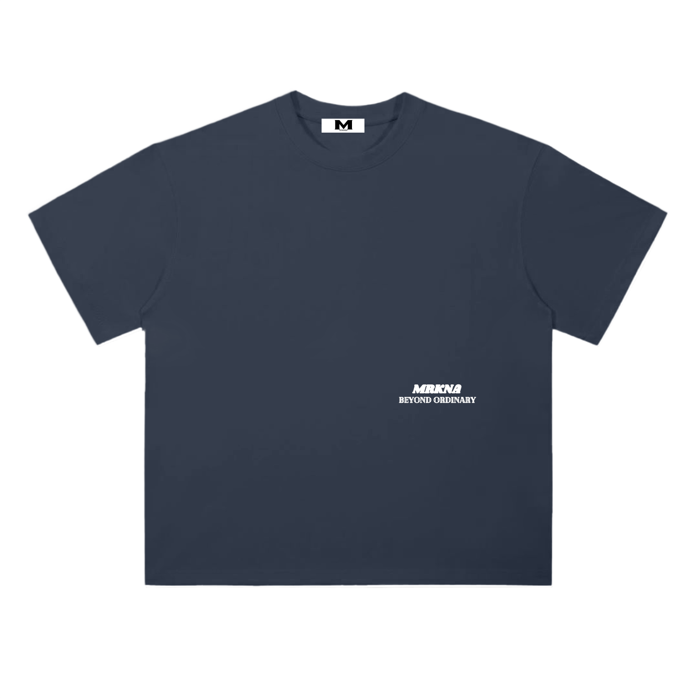 ODMPOD heavyweight drop shoulder cotton t-shirt, soft fabric, relaxed fit, in a neutral color, casual streetwear style.