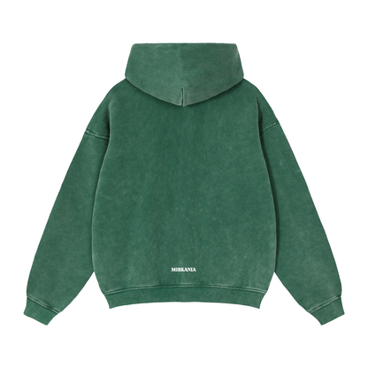 ODMPOD zip-through boxy fleece hoodie with front pockets and adjustable drawstrings, shown in a cozy, soft fleece fabric.