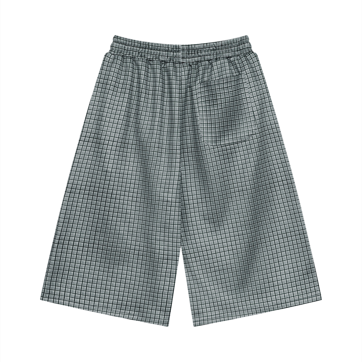 Unisex Plaid Drawstring Shorts