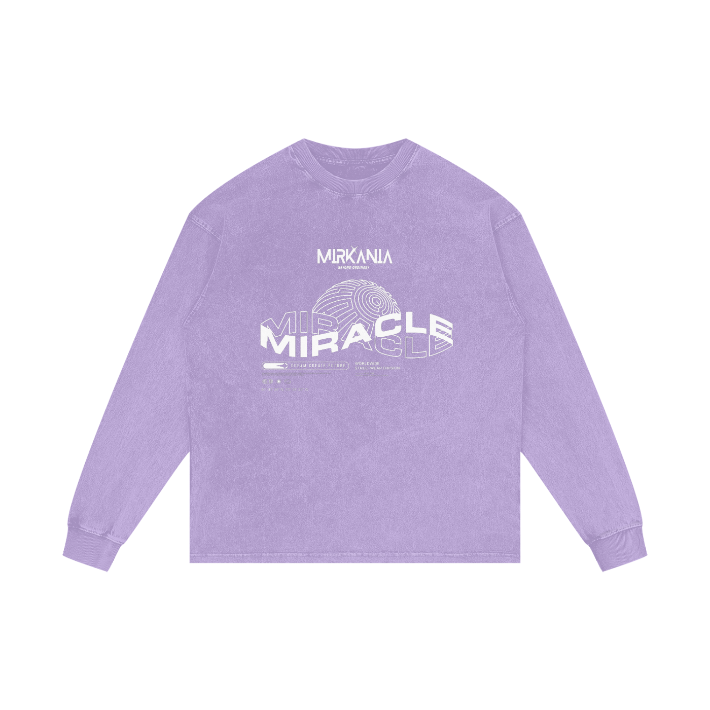 Acid Wash Oversize Long Sleeve T-Shirt