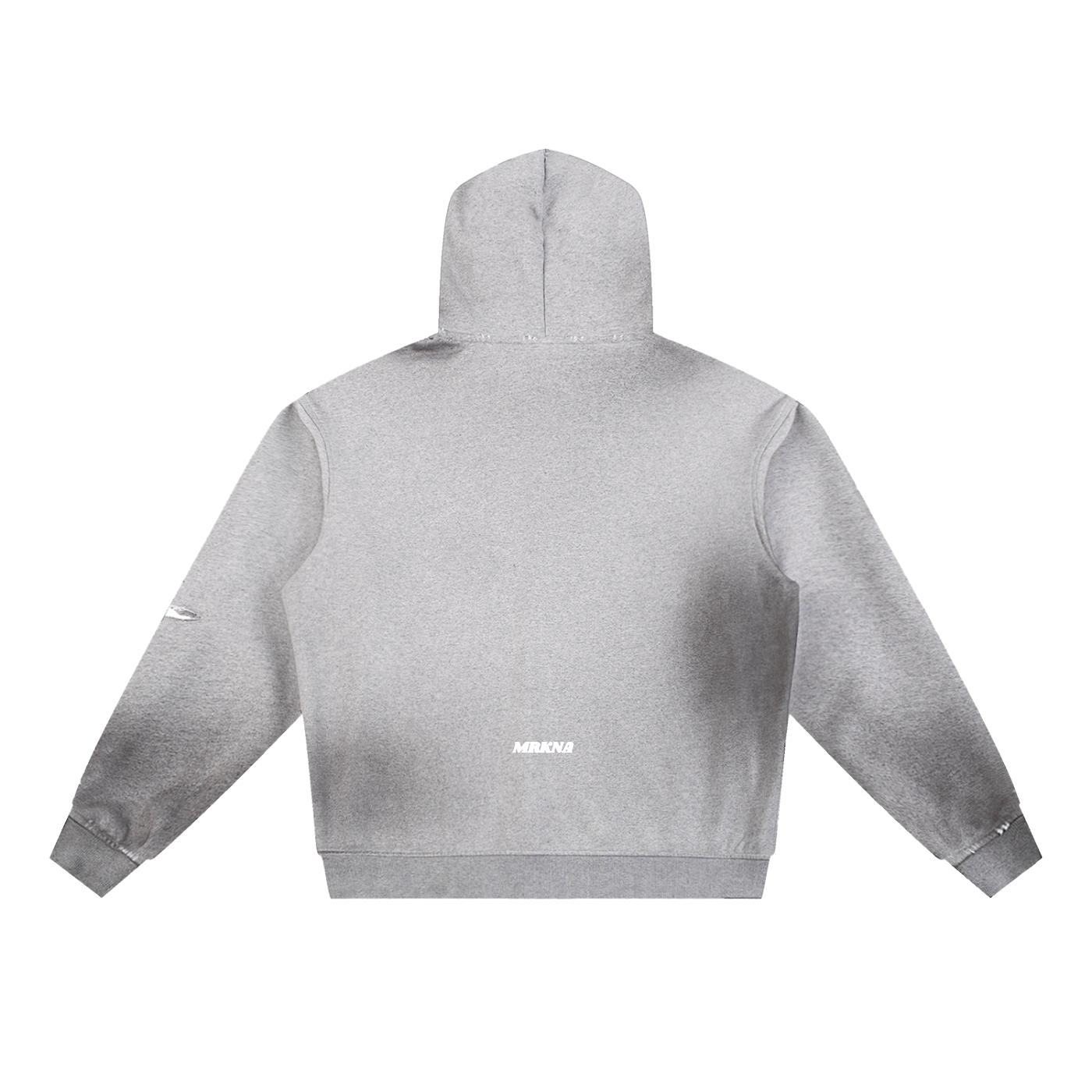 ODMPOD Sun Fade Frayed Fleece Hoodie showing a worn, faded design with frayed edges and cozy fleece material.