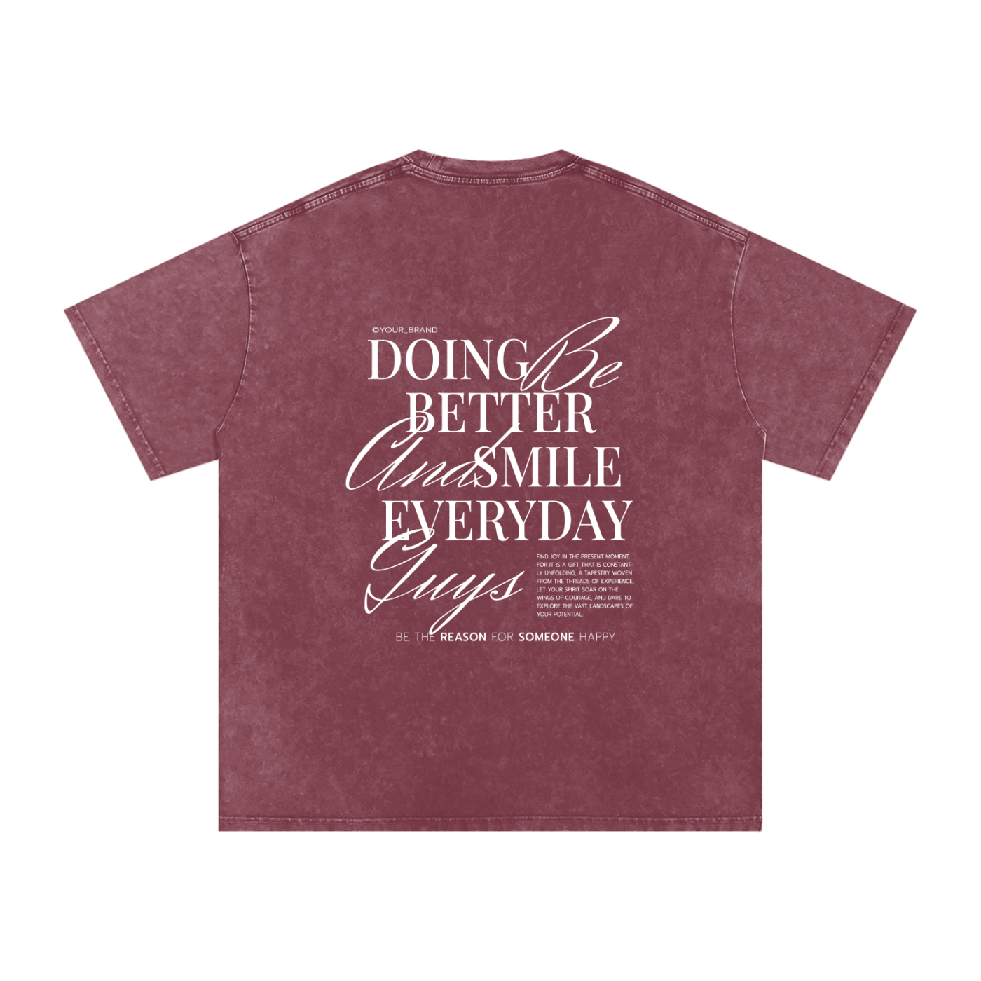 Snow Washed Oversized Cotton T-Shirt