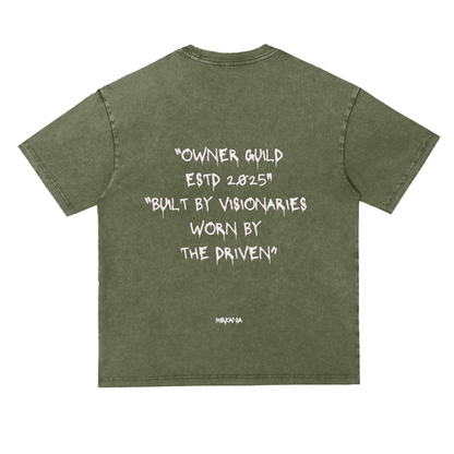 ODMPOD Snow Washed Heavyweight Oversize T-Shirt showing a relaxed fit, soft fabric, and casual style in a neutral color.