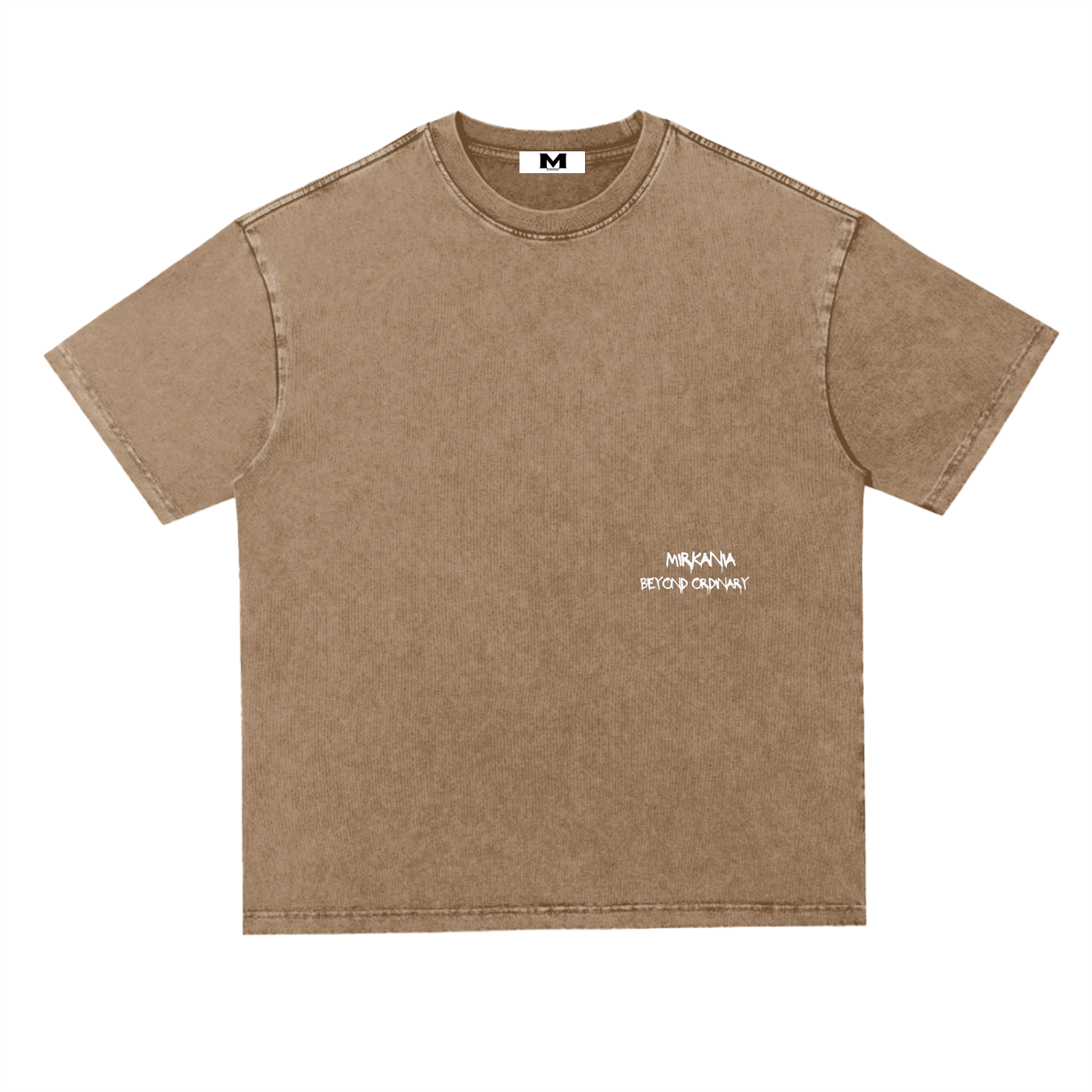 ODMPOD snow washed heavyweight oversized t-shirt in soft, durable fabric, featuring a relaxed fit and casual style.