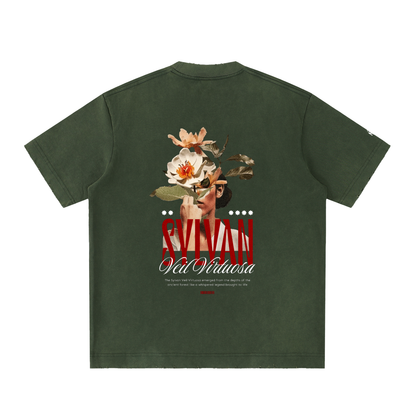Heavyweight Vintage Washed Frayed T-Shirt