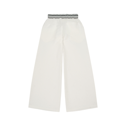 ODMPOD striped waist wide-leg pants featuring a high-rise fit and bold vertical stripe pattern, casual and stylish for everyday wear.