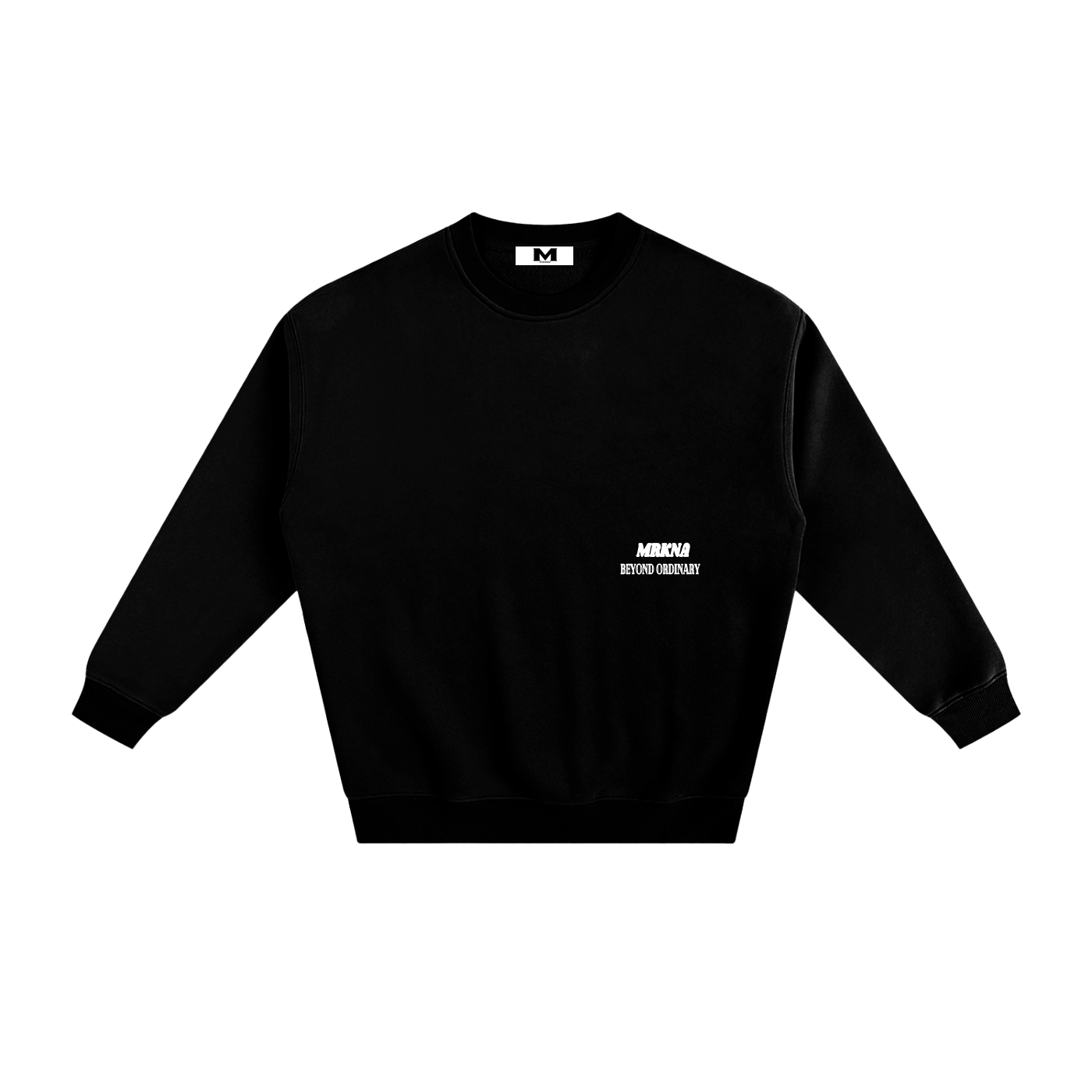 ODMPOD fleeced sweatshirt showing a cozy, soft fabric with a relaxed fit and ribbed cuffs, ideal for casual wear