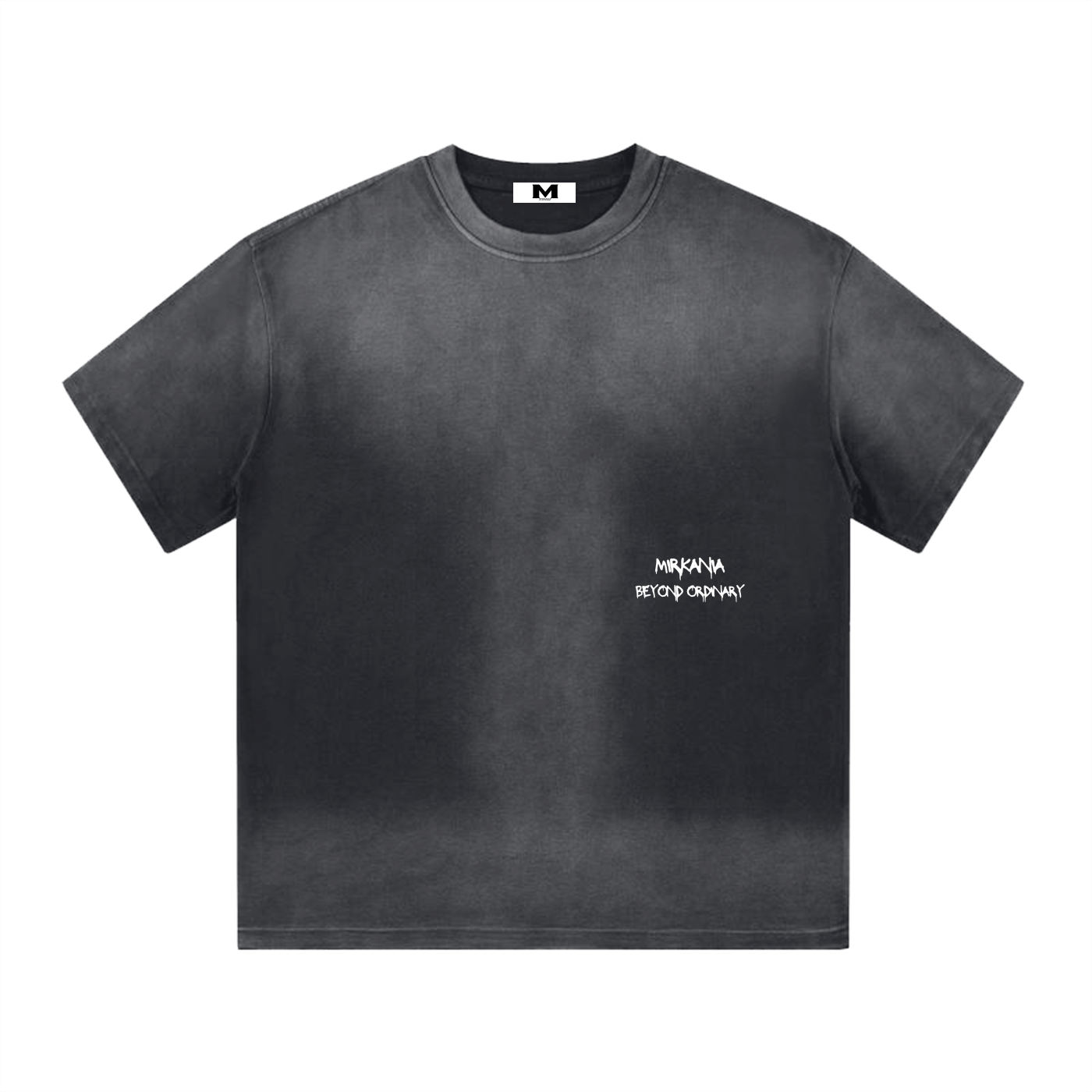 ODMPOD "I" Shape Gradient Washed T-Shirt showing a casual fit with a colorful washed gradient design on soft fabric.