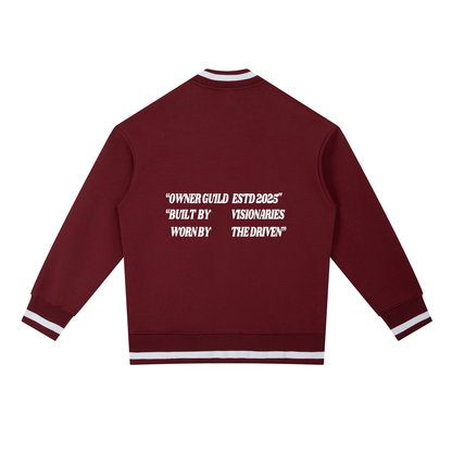 Contrast Piping Zip Bomber Jacket