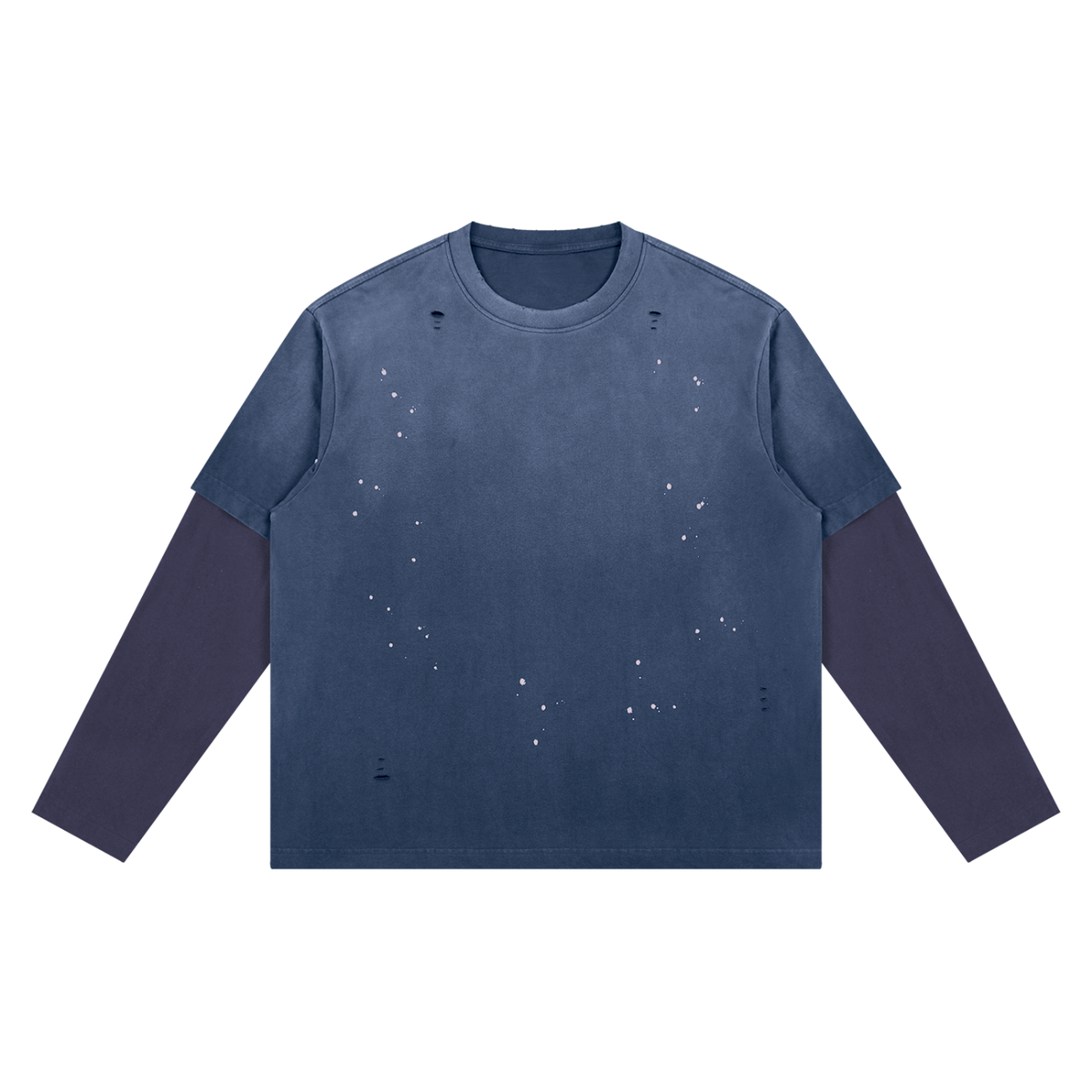 Unisex Vintage Wash Distressed Layer T-Shirt