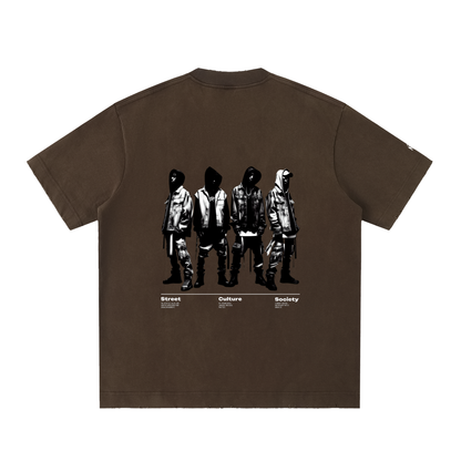 Heavyweight Vintage Washed Frayed T-Shirt