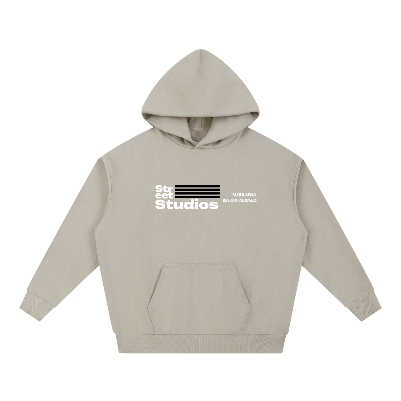 ODMPOD Essential Heavyweight hoodie in black, featuring a cozy, thick fabric with a front pouch pocket and drawstring hood.