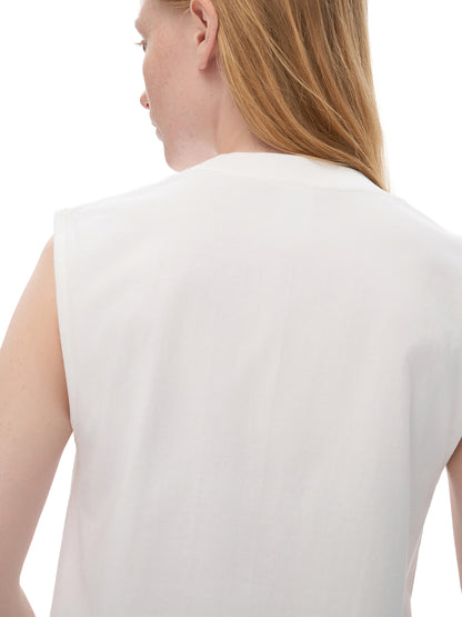 Men's sleeveless cotton tank top by ODMPOD, displayed flat with a plain white background.