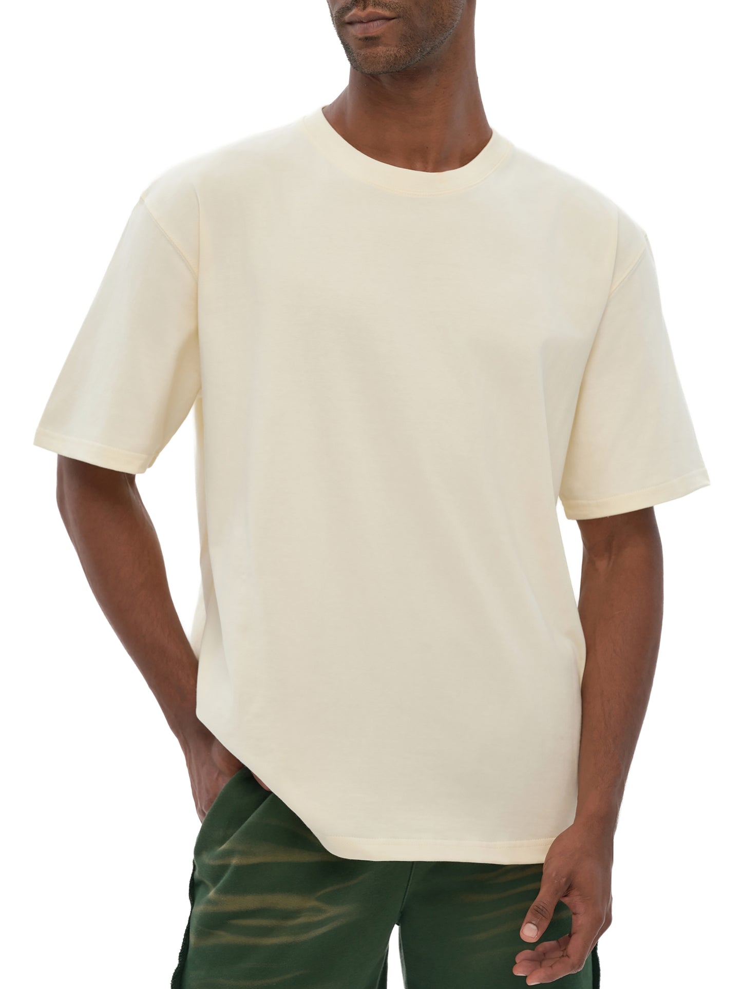 Heavyweight Drop Shoulder Cotton T-Shirt
