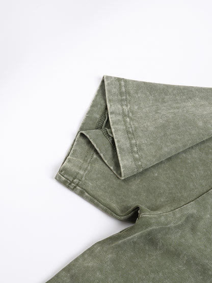 Snow Washed Heavyweight Oversize T-Shirt by ODMPOD, showing the soft, heavyweight fabric and relaxed oversized fit in a natural pose.