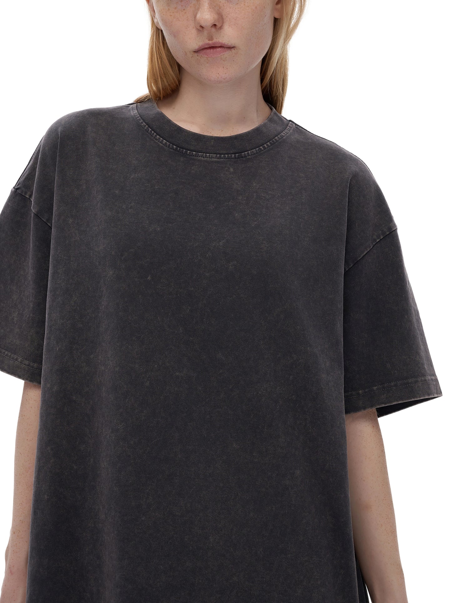Snow Washed Heavyweight Oversize T-Shirt by ODMPOD, showing a relaxed fit t-shirt with a soft, textured snow washed fabric.
