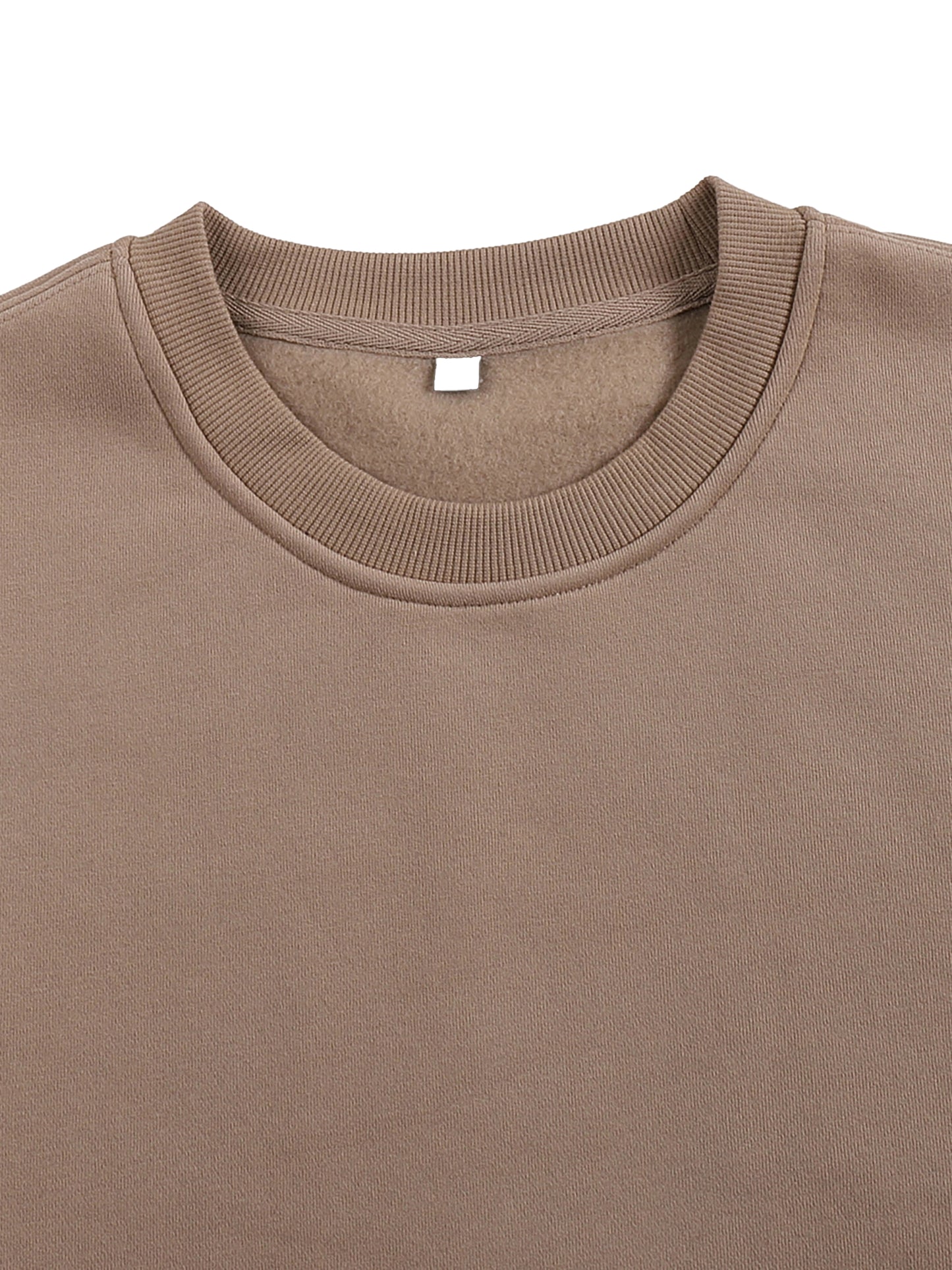 ODMPOD fleeced sweatshirt showing a cozy, soft fabric in a relaxed fit with a subtle logo detail on the chest.