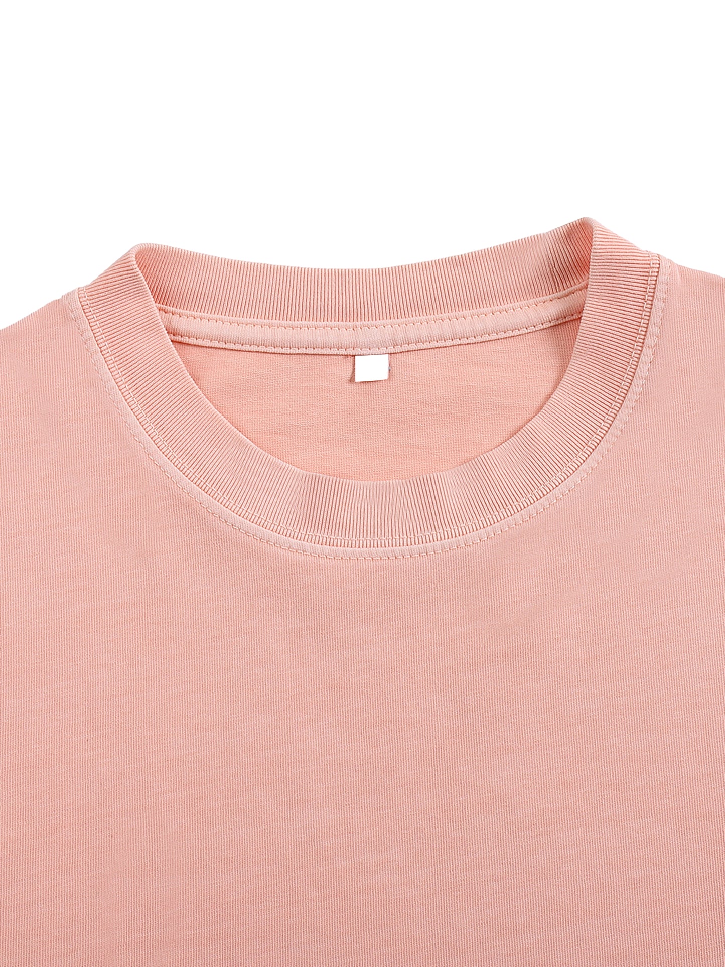 ODMPOD snow washed crop top t-shirt with a relaxed fit, featuring soft, faded fabric and a casual style.
