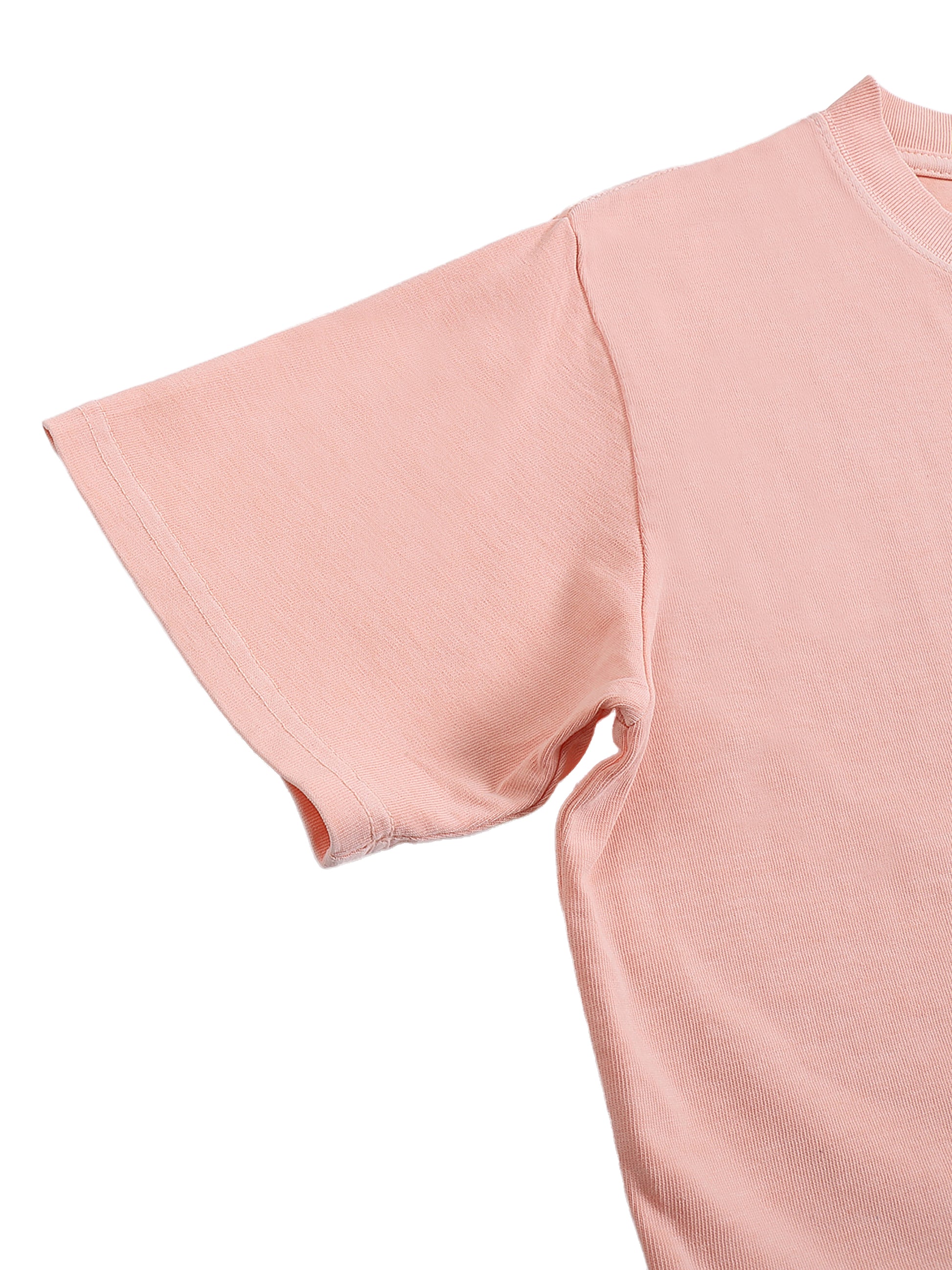 Snow Washed ODMPOD crop top t-shirt, light blue with a relaxed fit, featuring a round neckline and short sleeves.