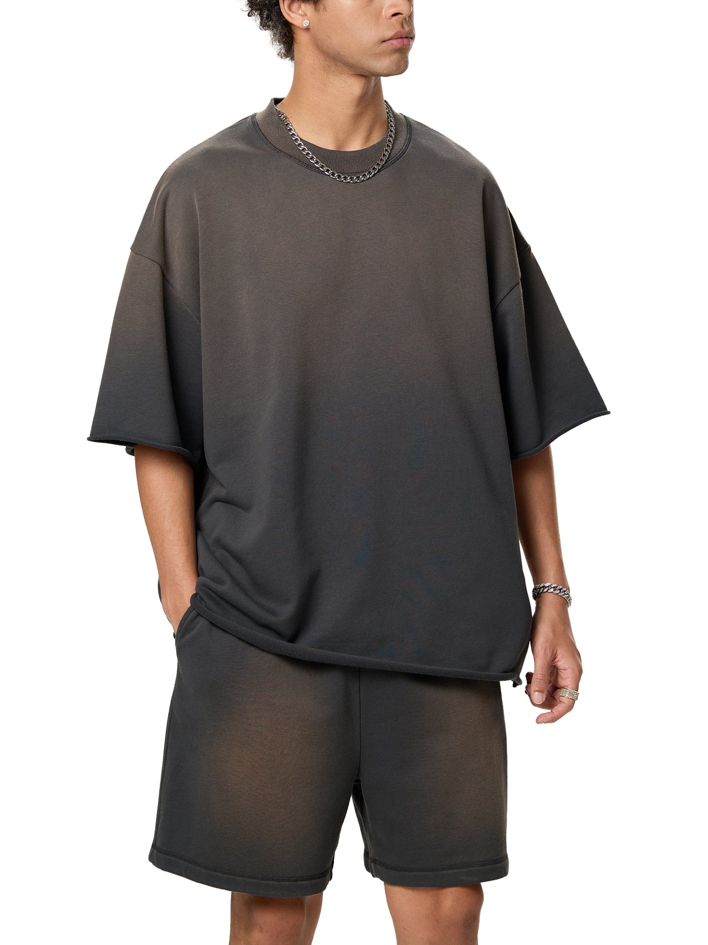 Sun Fade Raw Edge T-Shirt