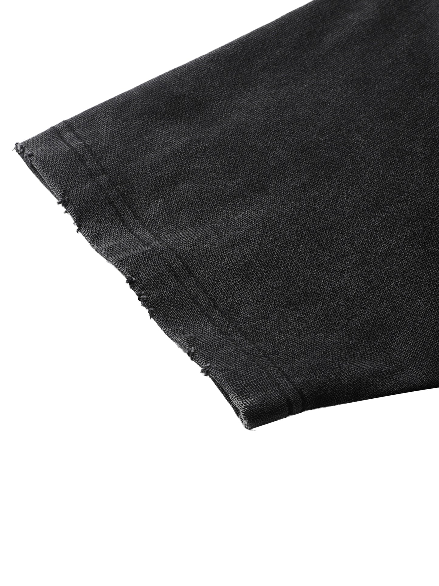 ODMPOD heavyweight vintage washed frayed T-shirt showing distressed fabric and casual fit on a plain background.