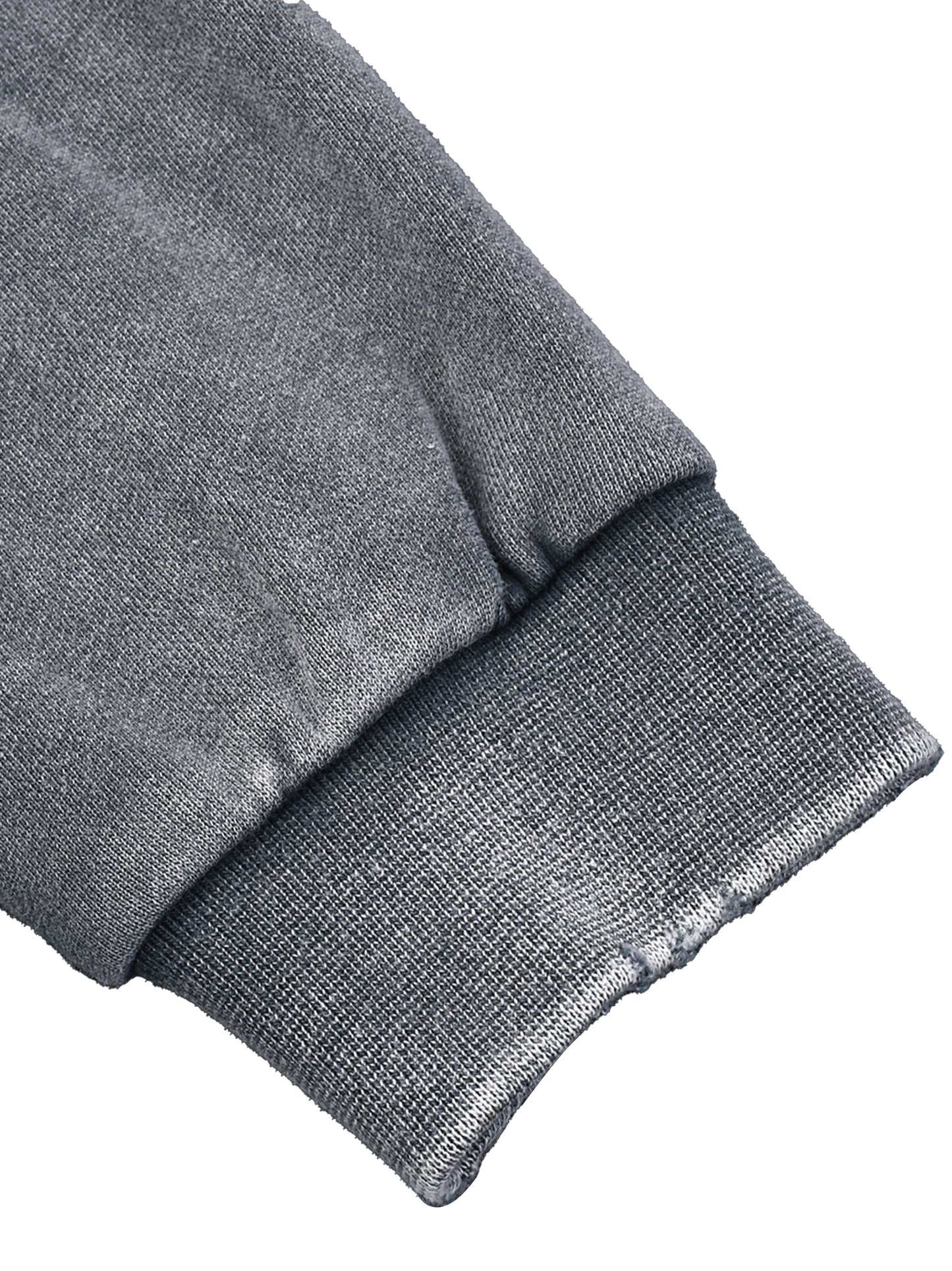 Snow Washed Raw Edge Cropped Sweatshirt by ODMPOD, showing the soft fabric, raw hem, and relaxed fit on a mannequin.