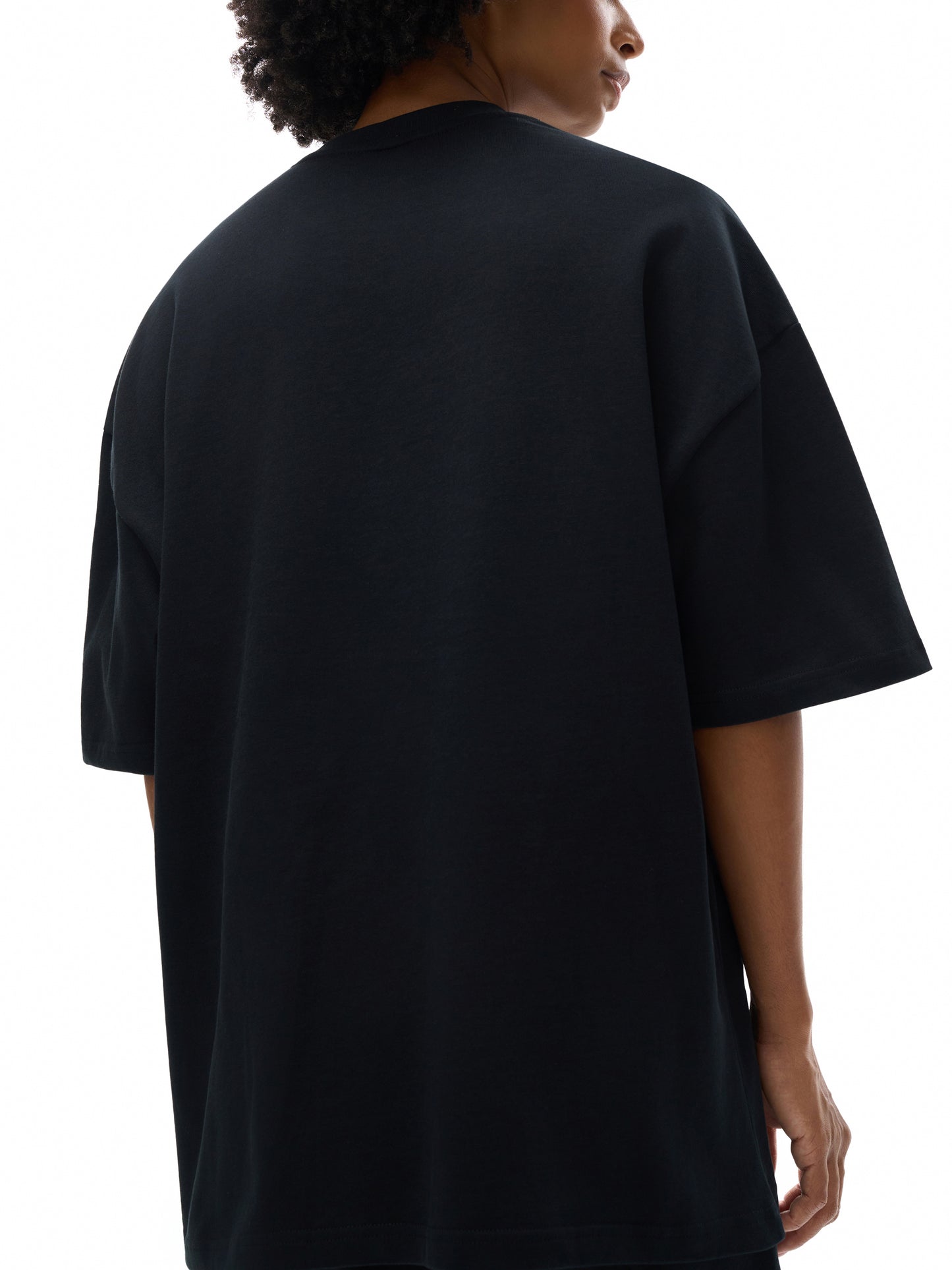ODMPOD Essential Heavyweight Cotton T-Shirt in classic fit, showing front view with crew neckline and soft fabric texture.