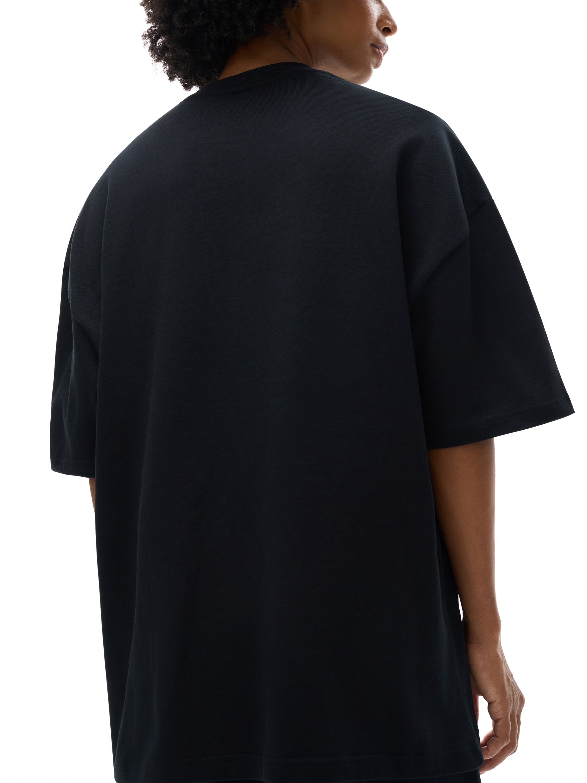 ODMPOD Essential Heavyweight Cotton T-Shirt in classic fit, showing front view with crew neckline and soft fabric texture.