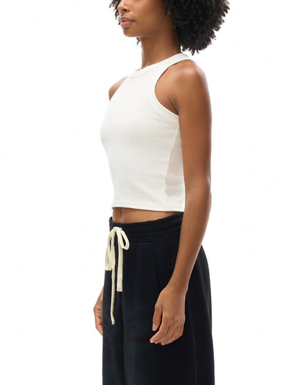 Snow Washed Tank Top from ODMPOD, casual sleeveless shirt with a soft, distressed fabric finish, displayed on a neutral background.