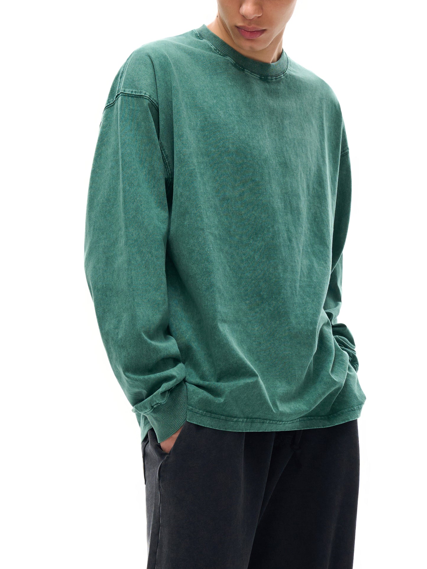 Acid Wash Oversize Long Sleeve T-Shirt