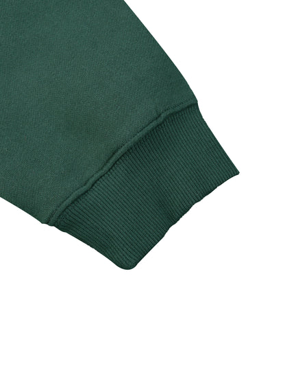 ODMPOD Essential fleece zip-through hoodie featuring a front zipper, soft fabric, and a comfortable fit, shown in a close-up view.
