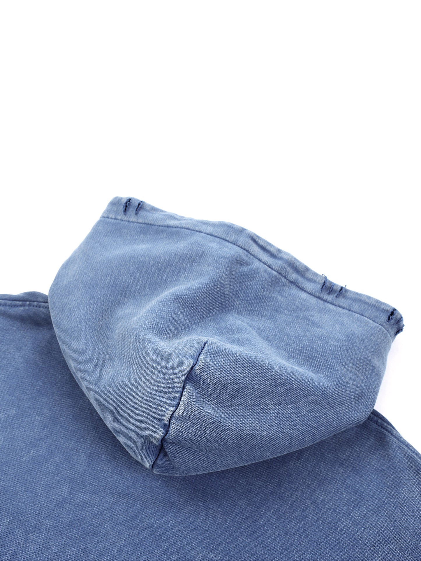 Snow Wash Hand-Frayed Heavyweight  Hoodie